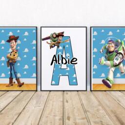 Toy Story Prints- Boys Bedroom Prints - Nursery Decor - thumbnail 2