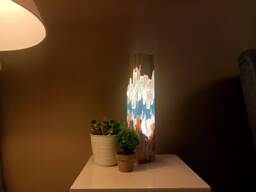 Monolith Resin Lamp Epoxy & Wood Night Light - thumbnail 1