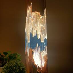 Monolith Resin Lamp Epoxy & Wood Night Light - thumbnail 3