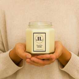 Sweet Pea Scented Candle, Floral Soy Wax Vegan Candles - thumbnail 2