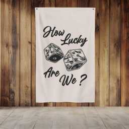How Lucky Are We Banner, Housewarming Gift, Bedroom Fabric Hallway Wall Art, Living Room Sign, New Home Anniversary - thumbnail 4