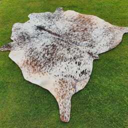 Large Brindle Cowhide Rugs - Brazillian For Bedroom Ready To Ship Free Shiping Uk/Usa/Canada Tricolor Speckled Cow Skin - thumbnail 2