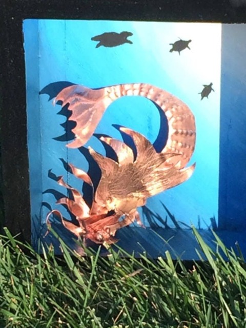 Custom, Hand Crafted Copper Mermaid - image 1
