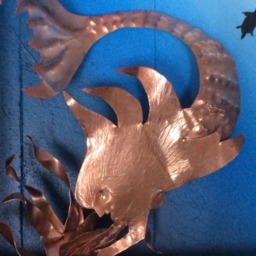 Custom, Hand Crafted Copper Mermaid - thumbnail 3