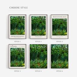 Rousseau Jungle Lion Canvas, Tropical Animal Art Print - thumbnail 2