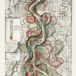 Mississippi River Meander Belt - C.1944 - Vintage Geology Map Plate 22 Sheet 9 - thumbnail 3