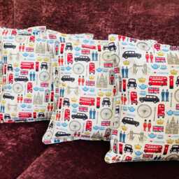 The London Collection - Cushions Cushion Covers Landmarks Bus Guardsman Taxi King Charles Icons - thumbnail 3