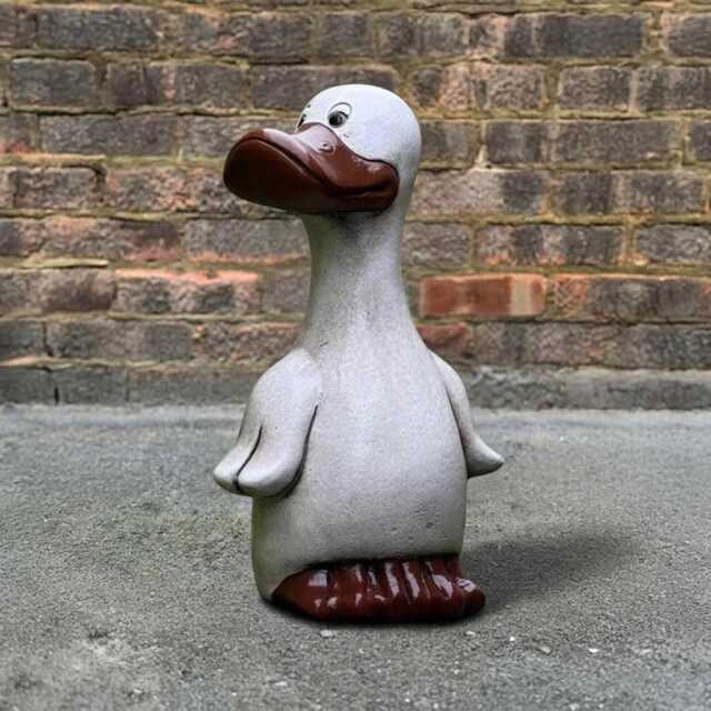 Concrete Duck Sculpture Stone Goose Statue Outdoor Bird Figurine Cement Animal Decoration Front Door Ornament Goose Lover Gift Yard Art - image 1