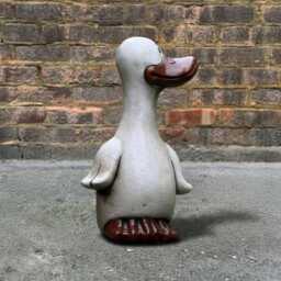 Concrete Duck Sculpture Stone Goose Statue Outdoor Bird Figurine Cement Animal Decoration Front Door Ornament Goose Lover Gift Yard Art - thumbnail 4