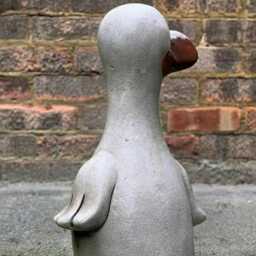 Concrete Duck Sculpture Stone Goose Statue Outdoor Bird Figurine Cement Animal Decoration Front Door Ornament Goose Lover Gift Yard Art - thumbnail 3