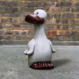 Concrete Duck Sculpture Stone Goose Statue Outdoor Bird Figurine Cement Animal Decoration Front Door Ornament Goose Lover Gift Yard Art - thumbnail 1