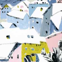Large Wall Art Print, Hallstatt, Austria Fine Art Print, Whimsical Town, Snowy Town Painting, Cityscape, Art, Home Decor - thumbnail 2