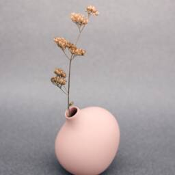 Porcelain Design Vase/Round Vase Pink/ White Imo/Porcelain Flower Holder/Round Shape Vase/ Easter Decoration/ Tablesetting Decor - thumbnail 2