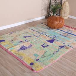 Authentic Boujaad Rug, Soft Moroccan Rug 5x8 Ft - thumbnail 3