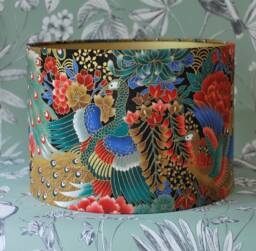 Handmade Golden Peacock Lampshade Oriental Home Decor, 30cm - thumbnail 1