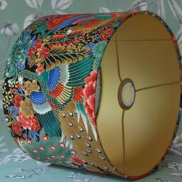 Handmade Golden Peacock Lampshade Oriental Home Decor, 30cm - thumbnail 3