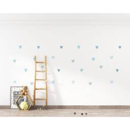 Blue Heart Wall Stickers Boho Nursery Decor - thumbnail 3