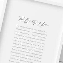 The Beauty Of Love Poem Print - Romantic Wall Art Wedding Or Anniversary Gift Unframed - thumbnail 1