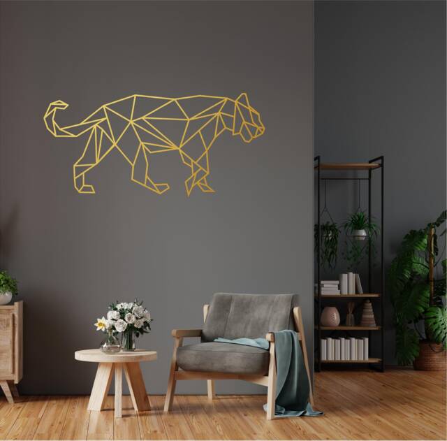Geometric Cheetah Wall Art, Minimalist, Modern, Abstract, Decal, Mural, Transfer, Boho -G012, 5 Sizes, 36 Colour Options - image 1