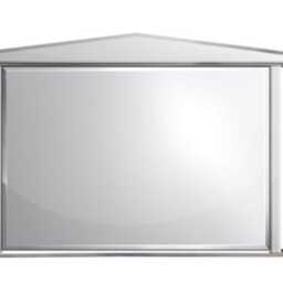 "Large Overmantel Fireplace Wall Mirror Silver Leaf Decorative Art Deco Design Bevelled Glass 127x93cm - 50""x36 " - thumbnail 4