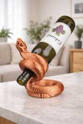 Snake Wine Bottle Holder - Viper Rack Unique Lover Gift Gothic Bar Decor Serpent Stand Kitchen Counter Display