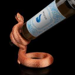 Snake Wine Bottle Holder - Viper Rack Unique Lover Gift Gothic Bar Decor Serpent Stand Kitchen Counter Display - thumbnail 3