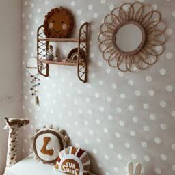 Punch Needle Sun Wall Decoration For Children's Room - Hanging Nursery Decor Handmade - thumbnail 2