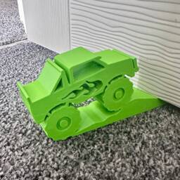3D Printed Monster Truck Door Stop Kids Room Decor - thumbnail 3