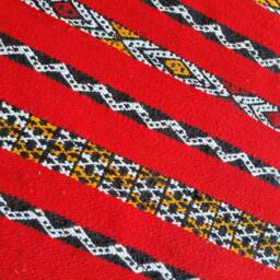 Moroccan Hand Woven Rug Berber Geometric Red - thumbnail 2