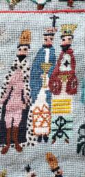 These Three Kings/Nativity Custom Christmas Stocking Original Design . Sample Only. Not For Sale - thumbnail 1