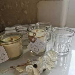 French Antique Jam Jar Candle, Organic Soy Wax Aromatherapy, Essential Oil - thumbnail 2