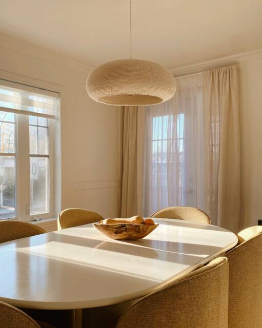 Iza Hand-Crocheted Japandi Pendant Lamp Nordic Wabi Sabi Home Light, Minimalistic Suspension Light - image 1
