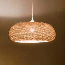 Iza Hand-Crocheted Japandi Pendant Lamp Nordic Wabi Sabi Home Light, Minimalistic Suspension Light - thumbnail 2