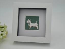 West Highland Terrier Dog Textile Picture, Fabric Wall Art Design By Sophie Allport - thumbnail 1