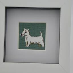 West Highland Terrier Dog Textile Picture, Fabric Wall Art Design By Sophie Allport - thumbnail 2