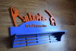 Wall Wood Decor Personalized Sport Gift For Hangings Name Medal Holder Girl Gymnastic Her Home - thumbnail 1