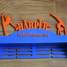 Wall Wood Decor Personalized Sport Gift For Hangings Name Medal Holder Girl Gymnastic Her Home - thumbnail 3