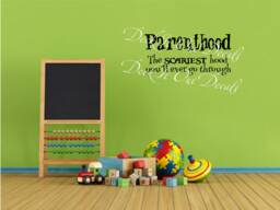 Parenthood The Scariest Hood You'll Ever Go Through Vinyl Wall Decal.... E00279 - thumbnail 1