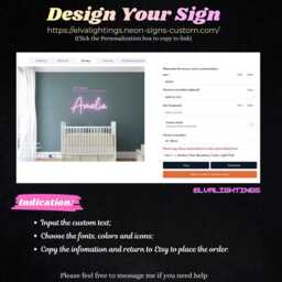 Custom Name Neon Sign For Kids, Kid Room Decorations, Home Decor Wall Decor, Children's Day Gift, Nursery Sign, Personalized Gifts - thumbnail 4