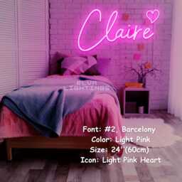 Custom Name Neon Sign For Kids, Kid Room Decorations, Home Decor Wall Decor, Children's Day Gift, Nursery Sign, Personalized Gifts - thumbnail 3