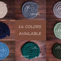 100% Wool Braid, Ivory, Chunky Wool, Ivory Blanket, Photo Prop, Baby Photography, Newborn Photo Props, Shower - thumbnail 2