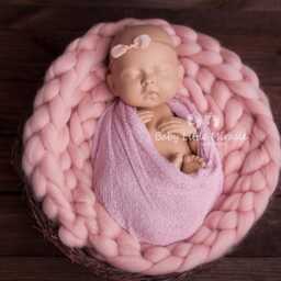 100% Wool Braid, Ivory, Chunky Wool, Ivory Blanket, Photo Prop, Baby Photography, Newborn Photo Props, Shower - thumbnail 4
