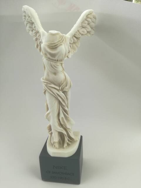 Winged Victory Of Samothrace Statue, Greek Goddess Nike, Alabaster Sculpture - 36cm - image 1