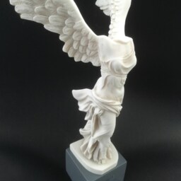 Winged Victory Of Samothrace Statue, Greek Goddess Nike, Alabaster Sculpture - 36cm - thumbnail 2