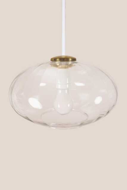 Mateja Vintage Pendant Light Mcm Hanging Handcrafted Glass Lamp Retro Ceiling Fixture Yugoslavia Gold Brass - image 1