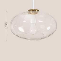 Mateja Vintage Pendant Light Mcm Hanging Handcrafted Glass Lamp Retro Ceiling Fixture Yugoslavia Gold Brass - thumbnail 4