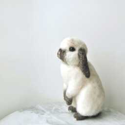 Custom Made Bunny, Needle Felted Lifelike Rabbit Mini Lop Bunny Or Any Other Breed - thumbnail 2