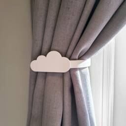 Replaceable Cloud Shape Curtain Holdbacks/Tiebacks 3D Printed Plastic - Set Of Left & Right