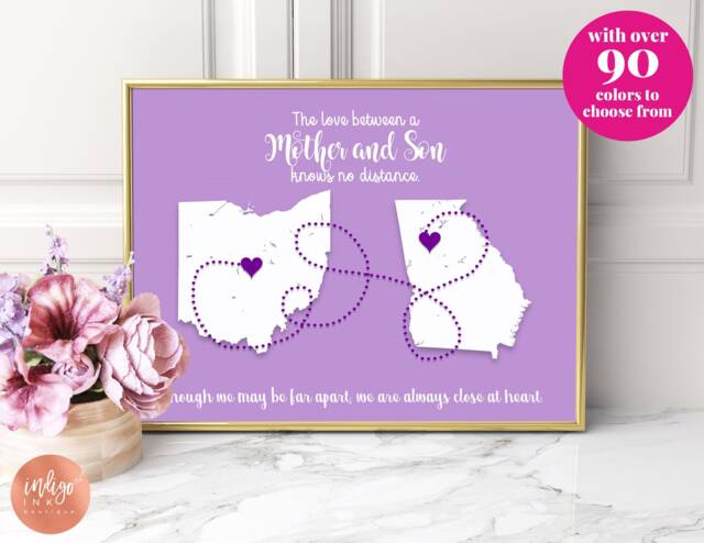 Personalized Mother's Day Gift Printable Art - Mother & Son Mom Gifts From Digital Print Child - image 1