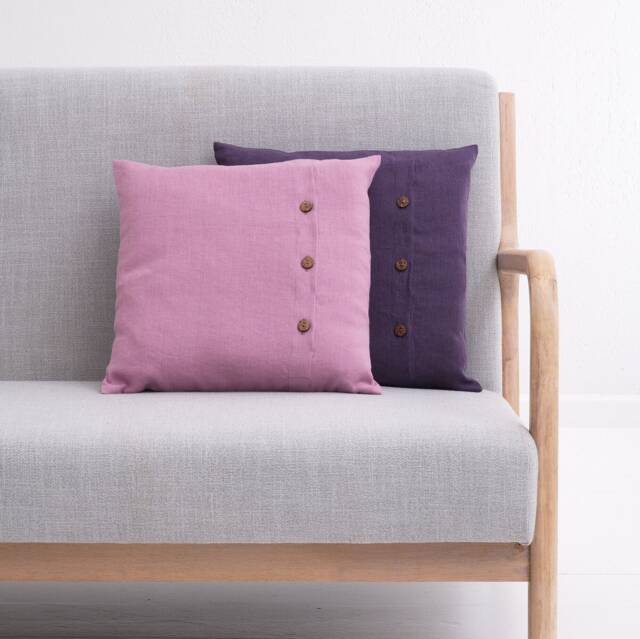 Washed Linen Pillowcase, Cushion Protectors With Buttons, Pillow Cover, Softened Bed Decoration, Custom Cushioncovers, Pure Pillowcover - image 1